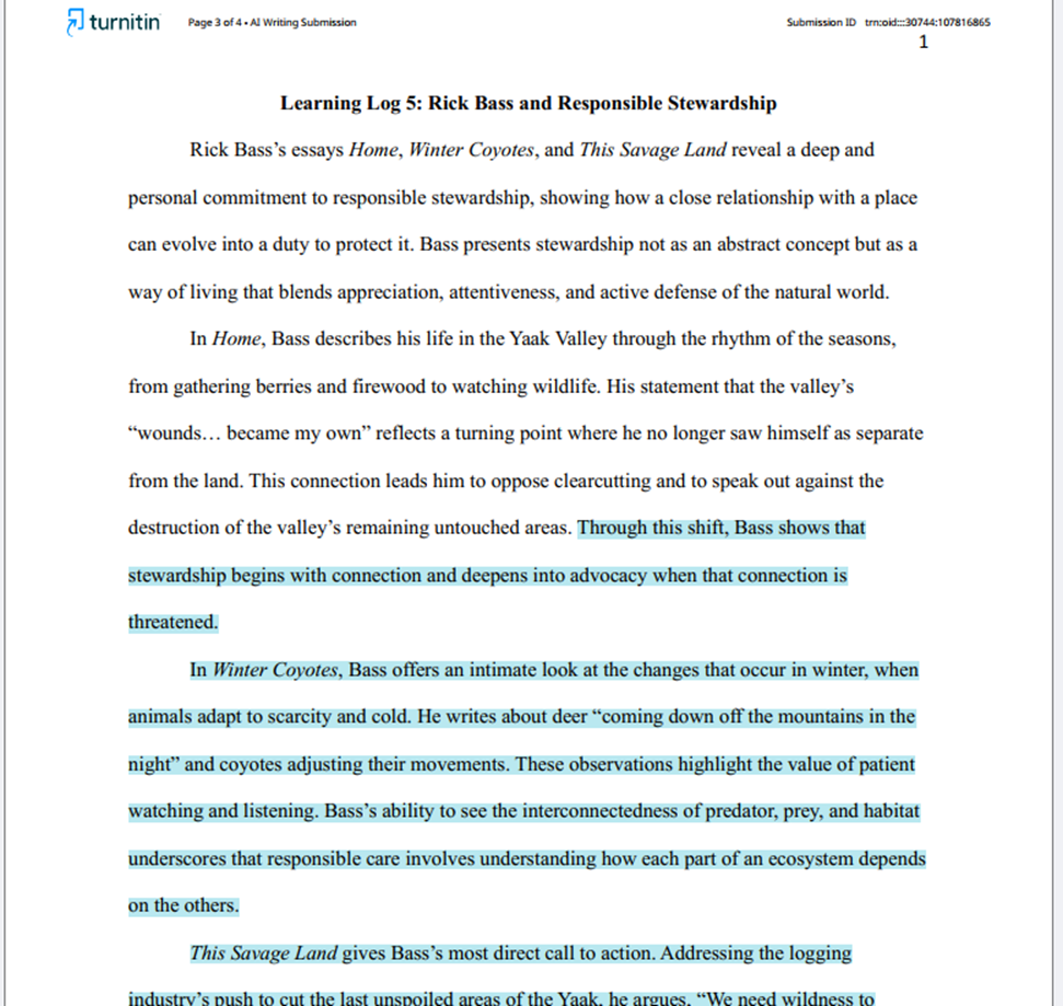 AI and Plagiarism Check Using Turnitin